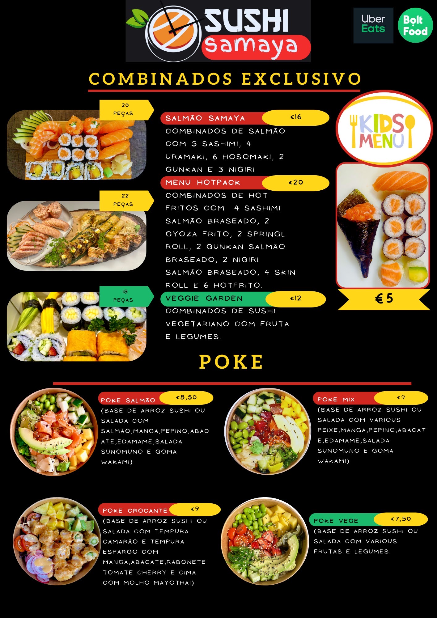 Menu Combinados Exclusivos, Poke